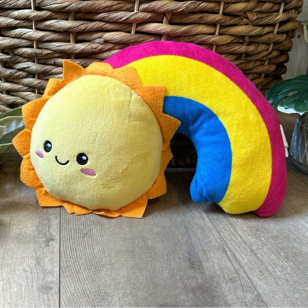 ADORABLE Sunshine & Rainbow Plush Lovey Stuffed Animal Toy Plush Soft